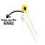 Kit 50 Palitos de Aperitivo Bambu 12cm Girassol e Borboletas Decorados - Imagem 6