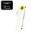 Kit Floral 50 Palitos de Aperitivo Girassol e Borboletas + 20 Guardanapos Decorados - Imagem 5
