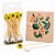 Conjunto 50 Palitos de Aperitivo Decorados Girassol e Borboletas + 20 Guardanapos Estampado Folhas Duplas - Imagem 1