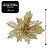 Kit 4 Flores Bico de Papagaio Natalina Pick Recort Luxo com Glitter Dourado 25cm - Imagem 3