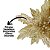Flor Bico de Papagaio Natalina Pick Recort Luxo com Glitter Dourado 25cm - Imagem 5