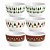 Conjunto 6 Tigelas Cumbuca Porcelana Prime Decoradas Natal 500ml - Mundial Casa - Imagem 1