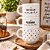 Jogo 6 Xícaras de Chá Porcelana Prime 200ml Empilháveis Frases e Corações - Imagem 2
