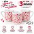 Kit 3 Mini Canecas Porcelana Branca 150ml Corações Vermelhos Prime - Imagem 3