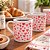 Kit 3 Mini Canecas Porcelana Branca 150ml Corações Vermelhos Prime - Imagem 2