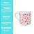 Mini Caneca Porcelana Branca 150ml Corações Vermelhos Prime - Imagem 7
