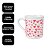 Mini Caneca Porcelana Branca 150ml Corações Vermelhos Prime - Imagem 4