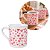 Mini Caneca Porcelana Branca 150ml Corações Vermelhos Prime - Imagem 1