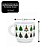 Kit 2 Xícaras de Chá c/ Suporte Estampa Natal Pinheiros Porcelana 200ml Empilháveis - Imagem 6