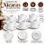 Jogo 6 Xícaras de Café com Pires Porcelana Branca Prime 60ml Empilháveis - Mundial Casa - Imagem 2