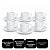 Jogo 6 Xícaras de Café com Pires Porcelana Branca Prime 60ml Empilháveis - Mundial Casa - Imagem 5