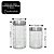 Kit 3 Potes de Vidro Porta Mantimentos 1200ml e 1700ml Tampa Prata - Mundial Casa - Imagem 7