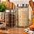 Kit 3 Potes de Vidro Porta Mantimentos 1200ml e 1700ml Tampa Prata - Mundial Casa - Imagem 3
