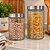 Kit 3 Potes de Vidro Porta Mantimentos 1200ml e 1700ml Tampa Prata - Mundial Casa - Imagem 4