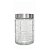 Jogo 2 Potes de Vidro Porta Mantimentos 1200ml Tampa Prata - Mundial Casa - Imagem 6