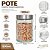 Jogo 2 Potes de Vidro Porta Mantimentos 1200ml Tampa Prata - Mundial Casa - Imagem 3