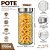 Pote de Vidro Redondo Porta Mantimentos Design Quadriculado 1700ml Tampa Prata - Mundial Casa - Imagem 2