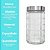 Pote de Vidro Redondo Porta Mantimentos Design Quadriculado 1700ml Tampa Prata - Mundial Casa - Imagem 6