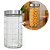 Pote de Vidro Redondo Porta Mantimentos Design Quadriculado 1700ml Tampa Prata - Mundial Casa - Imagem 1