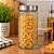 Pote de Vidro Redondo Porta Mantimentos Design Quadriculado 1700ml Tampa Prata - Mundial Casa - Imagem 3
