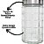 Pote de Vidro Redondo Porta Mantimentos Design Quadriculado 1700ml Tampa Prata - Mundial Casa - Imagem 5