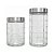Kit 2 Potes de Vidro Porta Mantimentos 1200ml e 1700ml Tampa Prata - Mundial Casa - Imagem 7