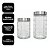 Kit 2 Potes de Vidro Porta Mantimentos 1200ml e 1700ml Tampa Prata - Mundial Casa - Imagem 5