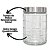 Kit 2 Potes de Vidro Porta Mantimentos 1200ml e 1700ml Tampa Prata - Mundial Casa - Imagem 9