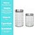 Jogo 2 Potes de Vidro Porta Mantimentos 1200ml e 1700ml Tampa Prata - Mundial Casa - Imagem 10