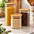 Jogo 3 Potes Vidro Borossilicato Design Quadrado Tampa Bambu Hermética 1000ml, 1200ml e 1500ml - Mundial Casa - Imagem 1