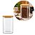 Pote Hermético Vidro Borossilicato 1200ml Tampa de Bambu Porta Mantimentos - Imagem 1