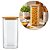 Pote Hermético Vidro Borossilicato 1500ml Tampa de Bambu Porta Mantimentos - Imagem 1