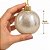Kit 4 Bolas de Natal Glitter Champanhe Perolado Luxo 8cm com  Cordão Dourado - Imagem 4