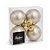 Jogo 4 Bolas de Natal Champanhe Perolado Luxo 8cm com Argola e Cordão Dourado - Imagem 7