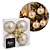 Jogo 4 Bolas de Natal Champanhe Perolado Luxo 8cm com Argola e Cordão Dourado - Imagem 1