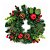 Guirlanda de Natal Decorada Verde 30cm com Pinhas Berries e Folhagens Luxo - Master Christmas - Imagem 1
