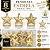 Kit 8 Estrelas Pendentes Natal 7cm x 7cm Mix Dourado Glitter, Lisa e Fosca - Master Christmas - Imagem 3