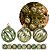 Jogo 9 Bolas de Natal Verde Musgo 6cm Mix Texturas Premium - Master Christmas - Imagem 1