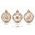 Kit 6 Bolas de Natal Champanhe 8cm Mix Perolada Fosca e Facetada Prime - Imagem 6
