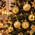 Kit 6 Bolas de Natal Douradas 8cm Mix Perolada Fosca e Facetada Luxo - Master Christmas - Imagem 4