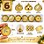 Kit 6 Bolas de Natal Douradas 8cm Mix Perolada Fosca e Facetada Luxo - Master Christmas - Imagem 3