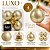 Kit 4 Bolas de Natal Dourado Glitter Perolado Luxo 8cm Premium - Imagem 4
