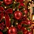 Jogo 4 Bolas de Natal Vermelho Perolado Luxo 8cm com Argola e Cordão Dourado - Imagem 4