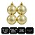 Jogo 4 Bolas de Natal Dourado Perolado Luxo 8cm com Argola e Cordão Dourado - Imagem 4