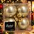 Jogo 4 Bolas de Natal Dourado Perolado Luxo 8cm com Argola e Cordão Dourado - Imagem 3
