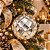 Bola de Natal Grande 15cm Champanhe Prata Facetada Diamante Luxo - Imagem 4