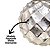 Bola de Natal Grande 15cm Champanhe Prata Facetada Diamante Luxo - Imagem 5