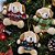 Kit 3 Mini Pelúcias Cachorro Natalino Pendente 11cm Dog Bege com Roupa Tricô Premium - Master Christmas - Imagem 1