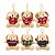 Kit 6 Mini Pelúcias Cachorro Natalino Pendente 11cm com Roupa Tricô - Imagem 1