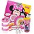 Kit Refeição Infantil Minnie Mouse 11 Peças Pratos, Tigela, Copo 3D, Lugar Americano, Talheres e Pote Multiuso - Imagem 1